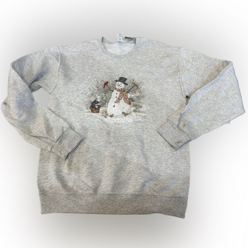 Adorable Snowman and Kitten Sweatshirt